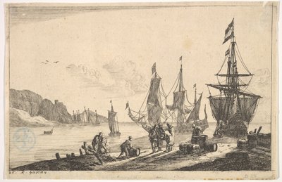 Yelkenli Gemilerle Körfez, 17. yüzyıl. by Reinier Zeeman