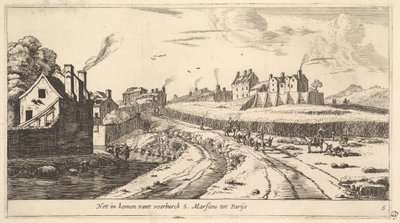 Paris yakınlarındaki Saint Marceau banliyösüne giriş, 17. yüzyıl. by Reinier Zeeman