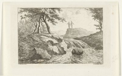 Şelale ile manzara by Reinierus Albertus Ludovicus baron van Isendoorn à Blois