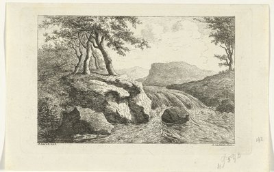 Şelale ile manzara by Reinierus Albertus Ludovicus baron van Isendoorn à Blois