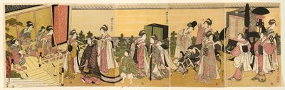 Prens Genji ve alayının parodisi by Chōkyōsai Eiri