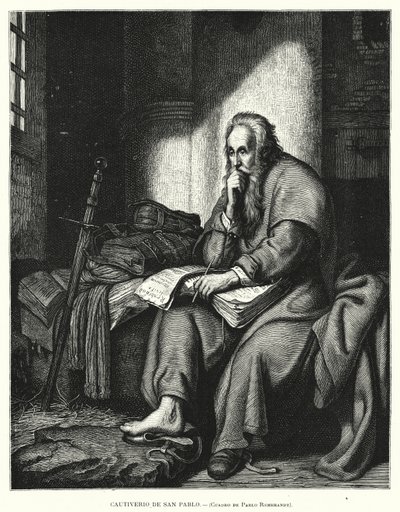 St Paul Hapishanede (litto) by Rembrandt Harmensz. van Rijn (after)