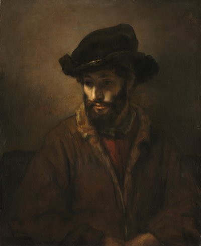 Şapkalı Sakallı Adam, c. 1655-1660 (tuval üzerine yağlı boya) by Rembrandt Harmensz. van Rijn