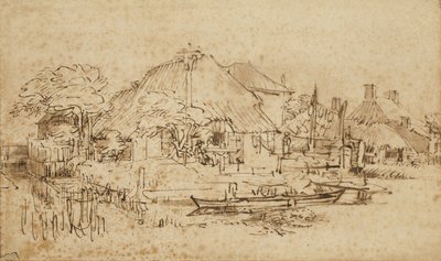 Kanalın Yanındaki Kulübe, c.1650?-53 by Rembrandt van Rijn