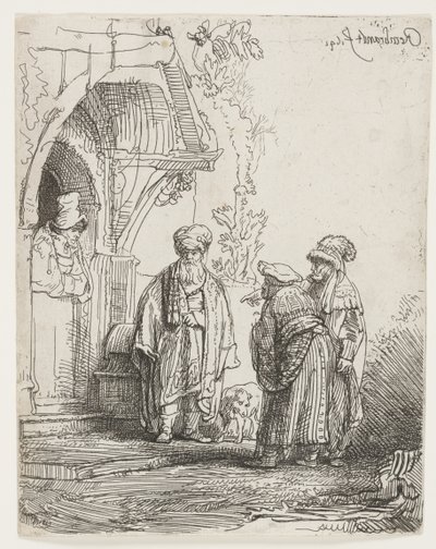 Yakup ve Laban by Rembrandt van Rijn