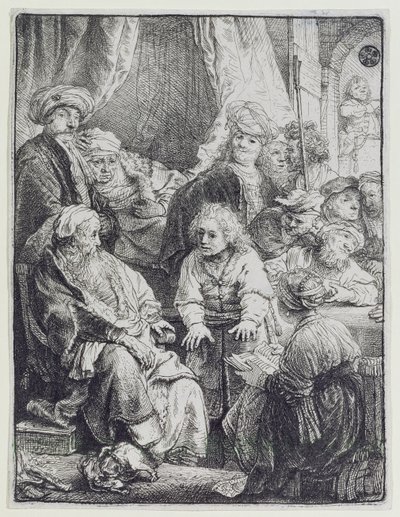 Yusuf Rüyalarını Anlatıyor (gravür) by Rembrandt van Rijn