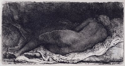 zenci uzanmış by Rembrandt van Rijn