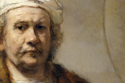 Rembrandt - Otoportre (detay) by Rembrandt Harmensz. van Rijn