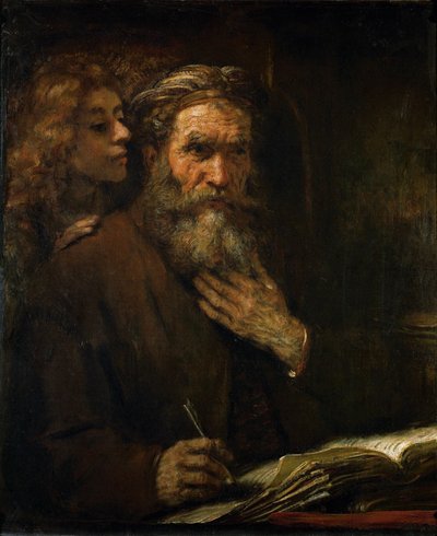 Aziz Matta bir melekten esinlenerek ... by Rembrandt Harmensz. van Rijn