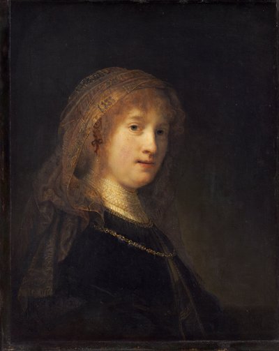 Saskia van Uylenburgh, c.1634-1640 (panelde yağ) by Rembrandt van Rijn