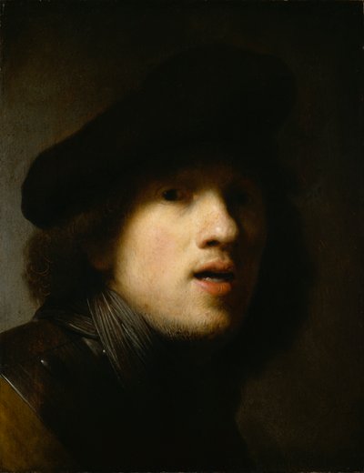 Otoportre, 1629 dolayları (ahşap üzerine yağlı boya) by Rembrandt Harmensz. van Rijn