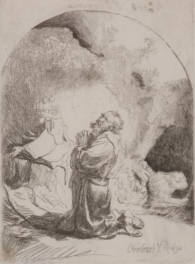 Aziz Jerome Dua Eden: Kemerli Baskı by Rembrandt van Rijn