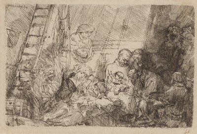 Ahırda Sünnet by Rembrandt van Rijn