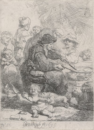 gözleme kadın by Rembrandt van Rijn