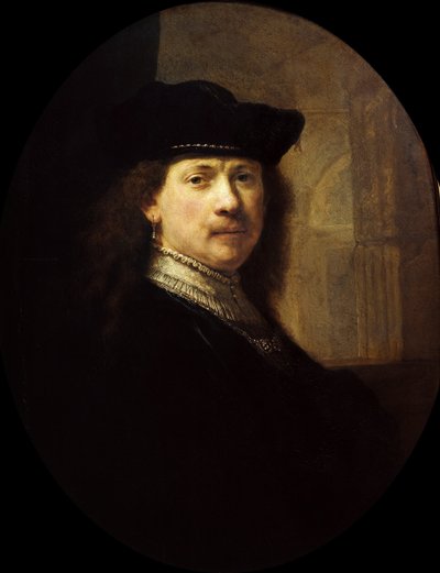 Mimari bir arka plana sahip otoportre, yaklaşık 1639. by Rembrandt van Rhijn,