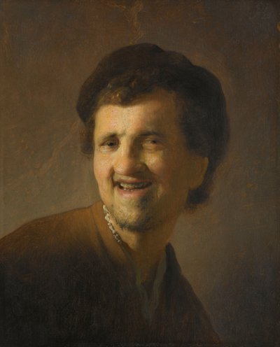 gülen genç adam Gülen Bir Genç Adamın Büstü by Rembrandt van Rijn (circle of)