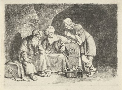 Joseph, fırıncı ve sakisinin rüyalarını açıklıyor by Rembrandt van Rijn (follower of)