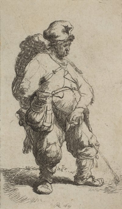 Su Yapan Adam, 1630., 1630. by Rembrandt van Rijn