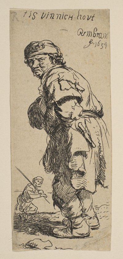 Bir Köylü Çağrısı: T is vinnich kout, 1634. by Rembrandt van Rijn