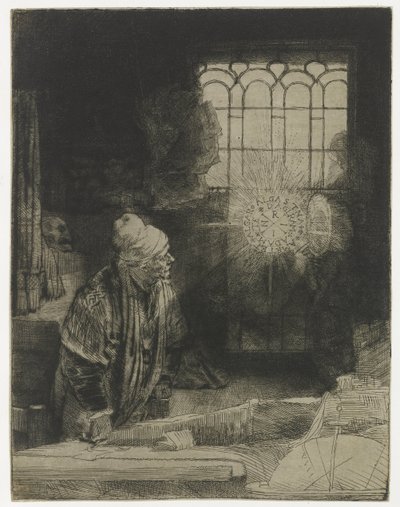 Araştırmasında Bir Alim Çalışmasında Bir Alim by Rembrandt van Rijn