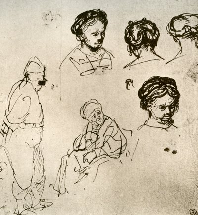 Bir sayfa eskiz, 1913. by Rembrandt van Rijn