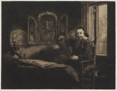 Abraham Franken, sanat simsarı by Rembrandt van Rijn