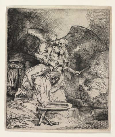 İbrahim'in Kurbanı by Rembrandt van Rijn