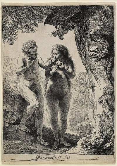 Adem ve Havva by Rembrandt van Rijn