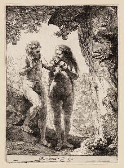 Adem ve Havva by Rembrandt van Rijn