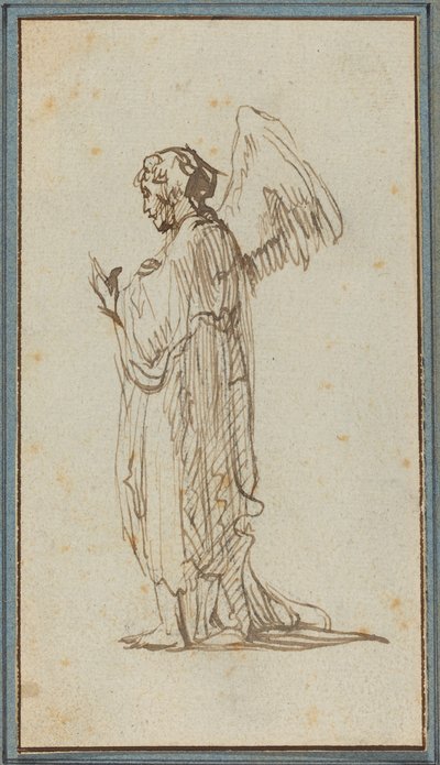melek ayakta by Rembrandt van Rijn