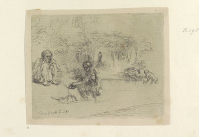 Baders Seksen beş orijinal baskının toplanması (seri başlığı) by Rembrandt van Rijn