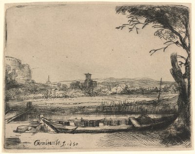 Büyük Tekneli ve Köprülü Kanal by Rembrandt van Rijn