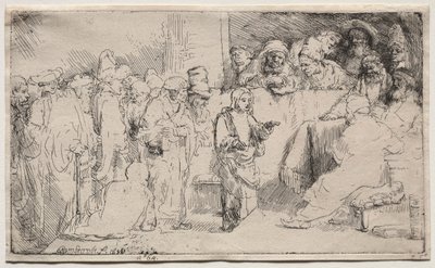 Doktorlarla İtiraz Eden İsa: Bir Eskiz, 1652. by Rembrandt van Rijn
