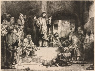 Mesih Vaazı (Küçük Mezar) by Rembrandt van Rijn