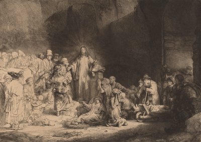 İsa, Yüz Guilder Baskısını Vaaz Eder, c. 1649. by Rembrandt van Rijn