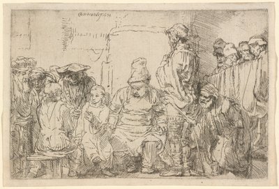 Doktorlarla Oturan İsa Tartışıyor by Rembrandt van Rijn