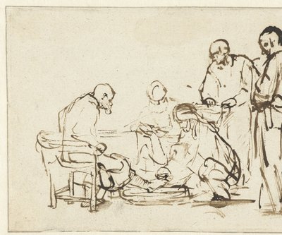 Mesih Öğrencilerinin Ayaklarını Yıkardı by Rembrandt van Rijn