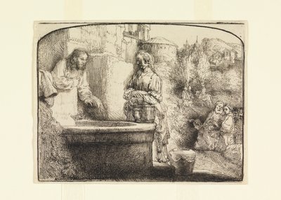 İsa ve Samiriyeli Kadın by Rembrandt van Rijn