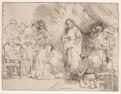 Havarilere görünen Mesih by Rembrandt van Rijn