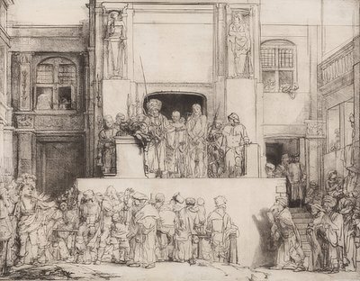 Mesih insanlara sundu. 1655 by Rembrandt van Rijn