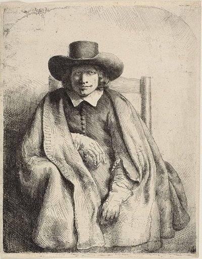 Clement de Jonghe, Baskı Satıcısı by Rembrandt van Rijn