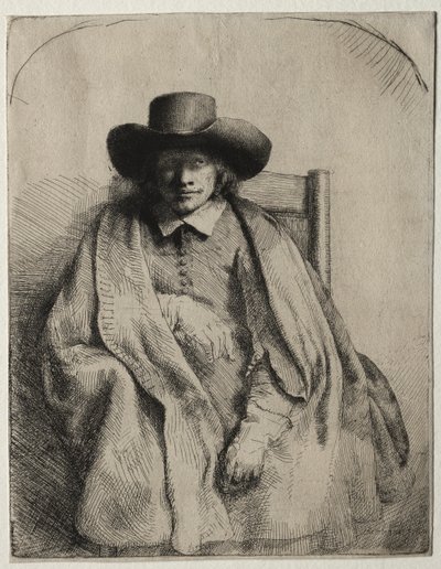 Clement de Jonghe, Baskı Satıcısı by Rembrandt van Rijn