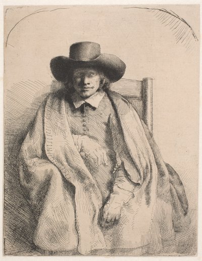 Clement de Jonghe, baskı satıcısı by Rembrandt van Rijn