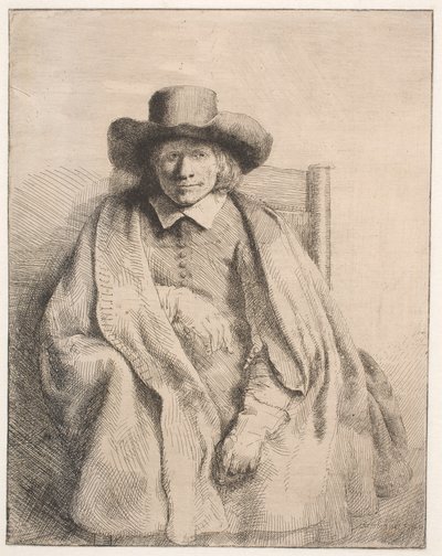 Clement de Jonghe, baskı satıcısı by Rembrandt van Rijn