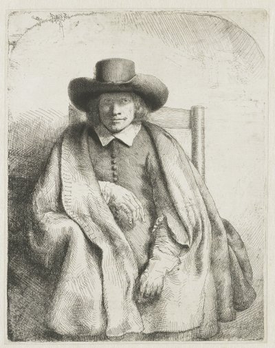 Clement de Jonghe, baskı satıcısı by Rembrandt van Rijn