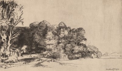 Manzaralı Ağaç Kümesi, 1652. by Rembrandt van Rijn