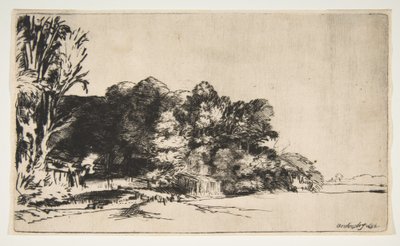 Manzaralı Ağaç Kümesi, 1652. by Rembrandt van Rijn