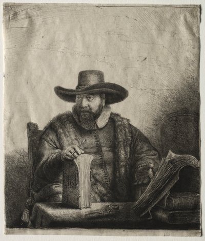 Cornelis Claesz Anslo, Mennonite Vaiz by Rembrandt van Rijn