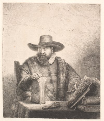 Cornelis Claesz Anslo, Mennonite vaiz by Rembrandt van Rijn