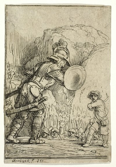 David ve Goliath by Rembrandt van Rijn